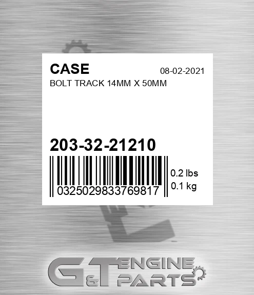 203-32-21210 Bolt Track 14mm X 50mm