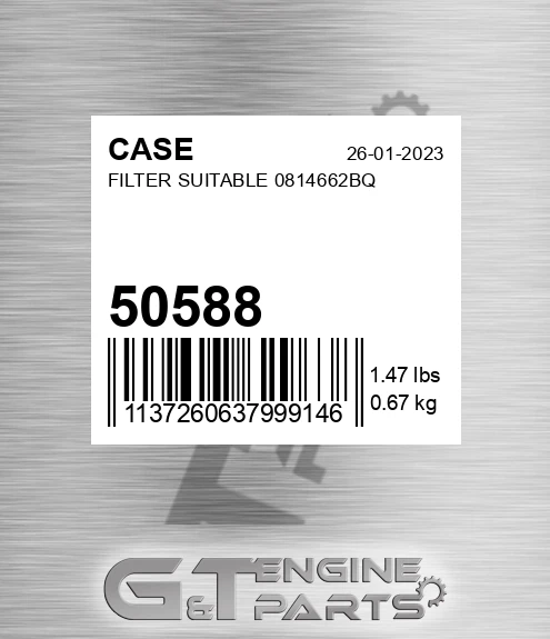 50588 CASE Filter Suitable 0814662bq