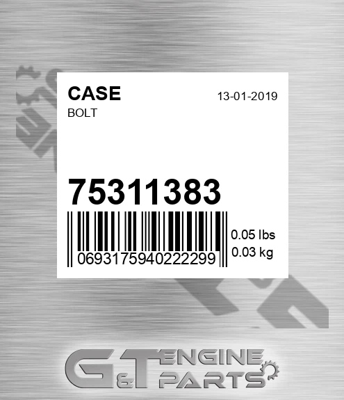 75311383 Bolt