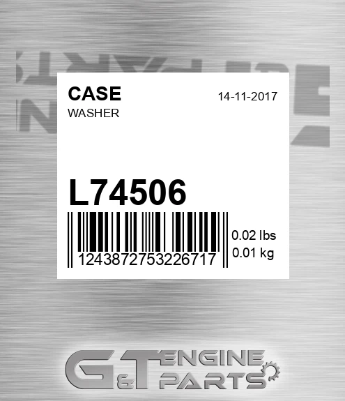 L74506 CASE Washer