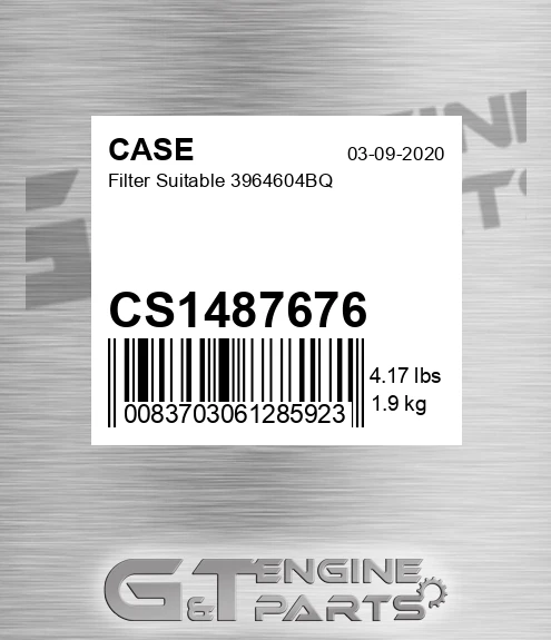 CS1487676 Filter Suitable 3964604bq