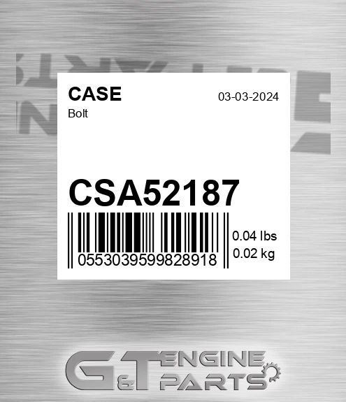 CSA52187 Bolt