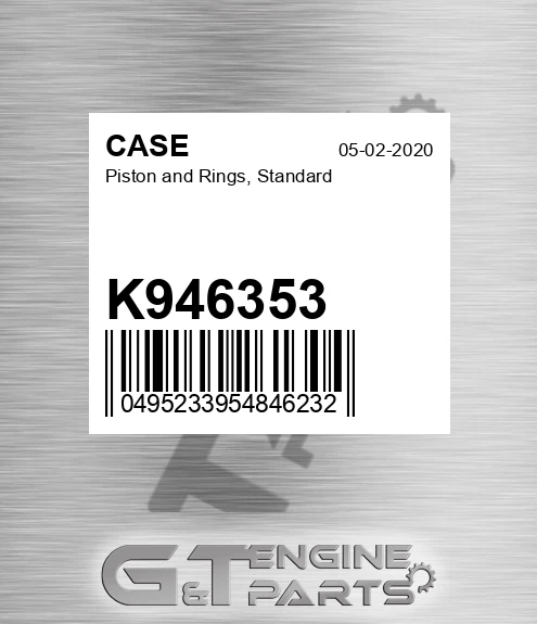 K946353 Piston And Rings, Standard