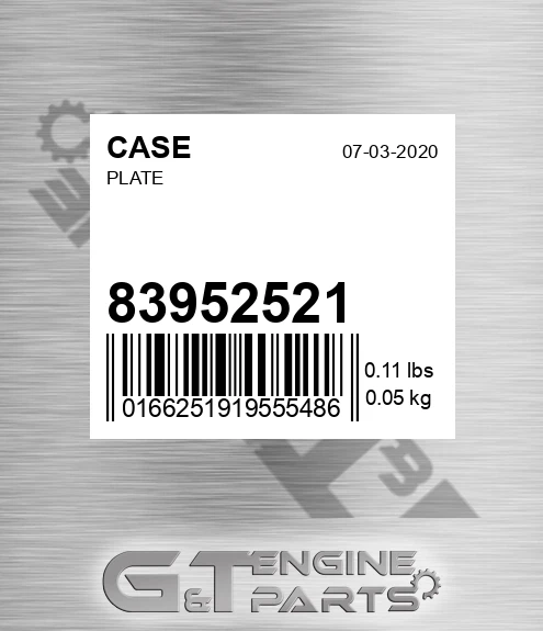 83952521 Plate