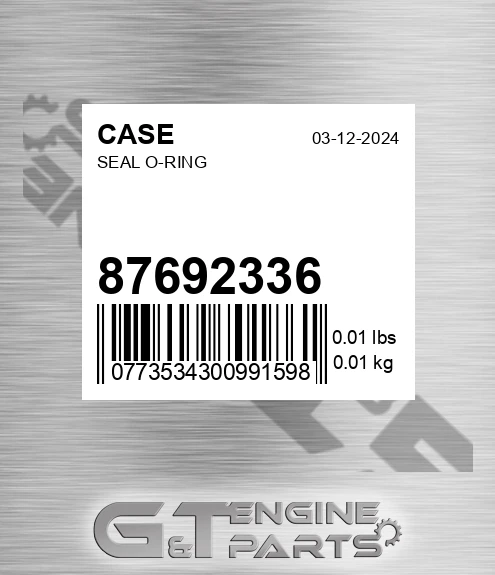 87692336 Seal O-ring