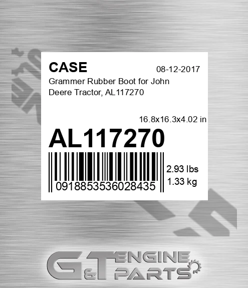 AL117270 Grammer Rubber Boot For John Deere Tractor,