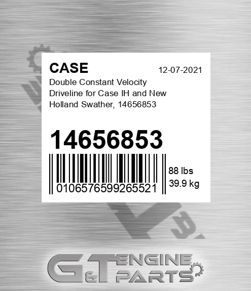14656853 Double Constant Velocity Driveline For Ih And New Holland Swather,