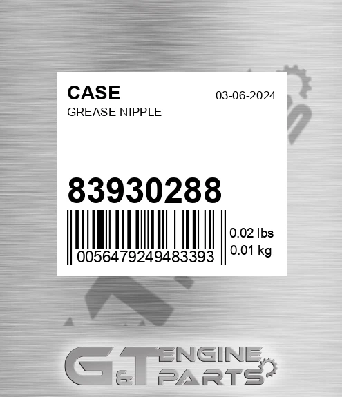 83930288 Grease Nipple