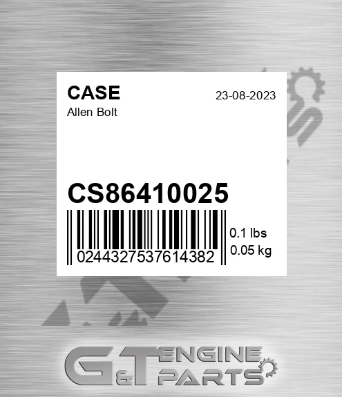 CS86410025 Allen Bolt