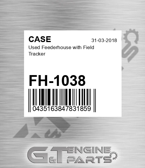 FH-1038 Used Feederhouse With Field Tracker