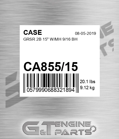 CA855/15 Grsr 2b 15" W/mh 9/16 Bh for CASE