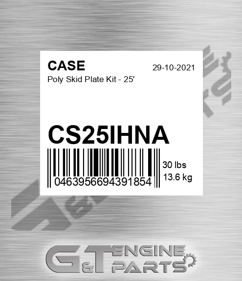 CS25IHNA Poly Skid Plate Kit - 25'
