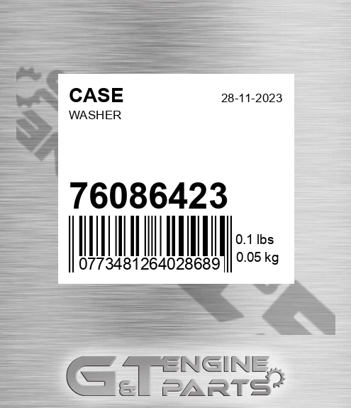 76086423 CASE Washer
