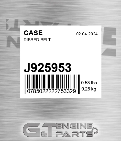 J925953 CASE Ribbed Belt
