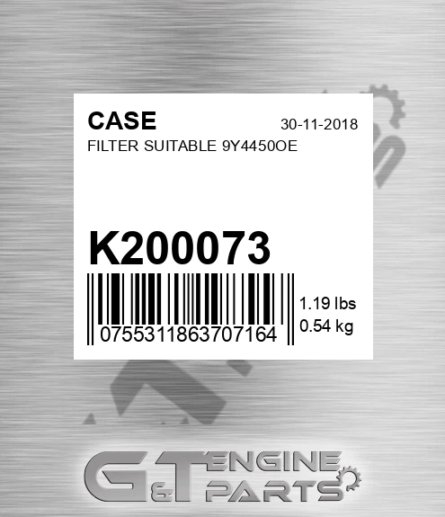 K200073 Filter Suitable 9y4450oe