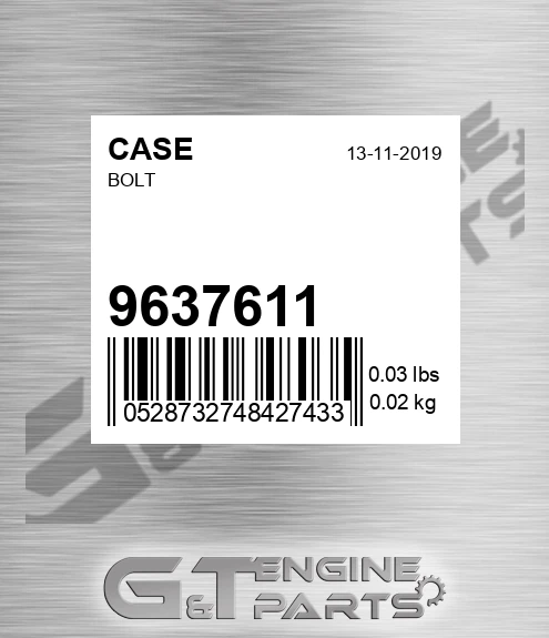 9637611 CASE Bolt