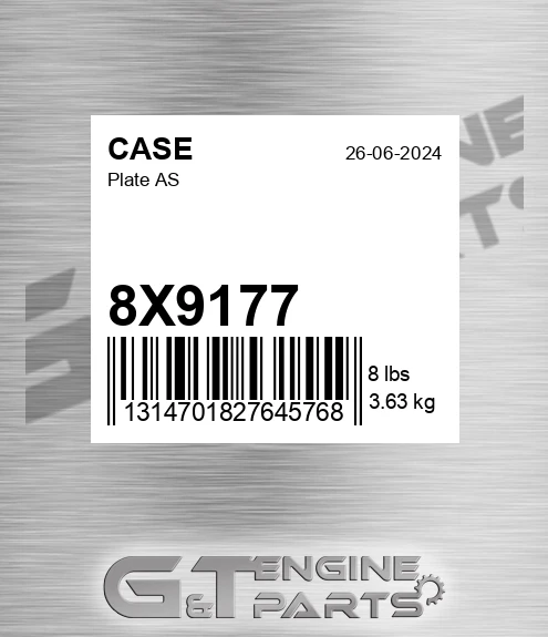 8X9177 CASE Plate As