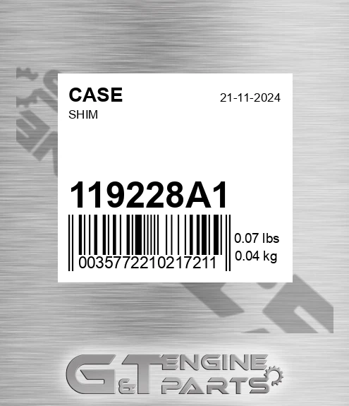 119228A1 CASE Shim