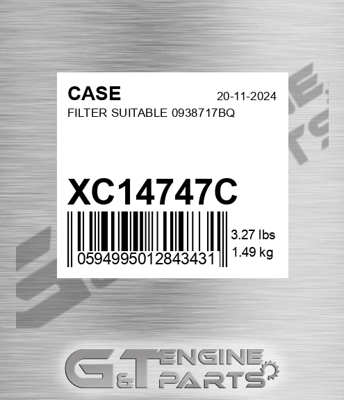 XC14747C Filter Suitable 0938717bq