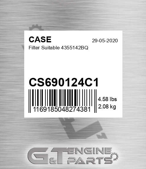 CS690124C1 Filter Suitable 4355142bq