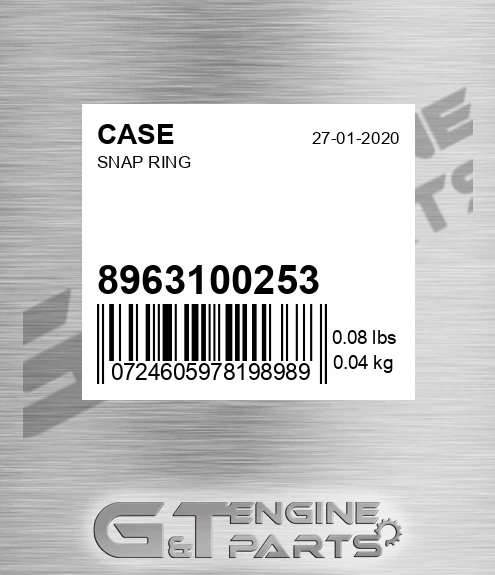 8963100253 Snap Ring