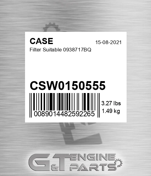 CSW0150555 Filter Suitable 0938717bq