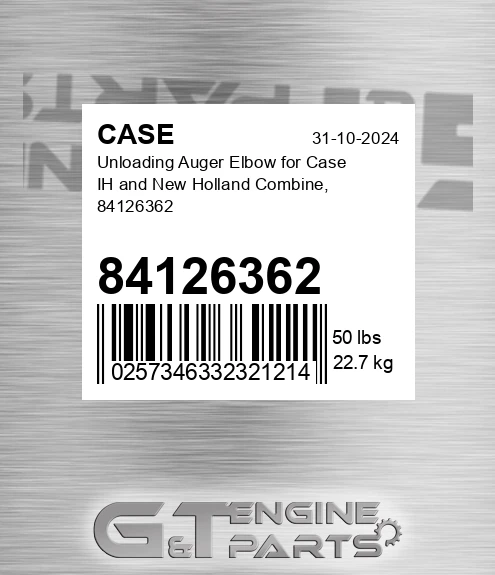 84126362 Unloading Auger Elbow For Ih And New Holland Combine,