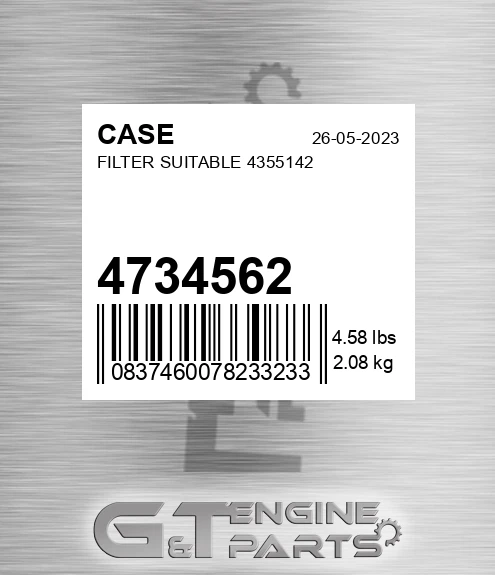 4734562 Filter Suitable 4355142