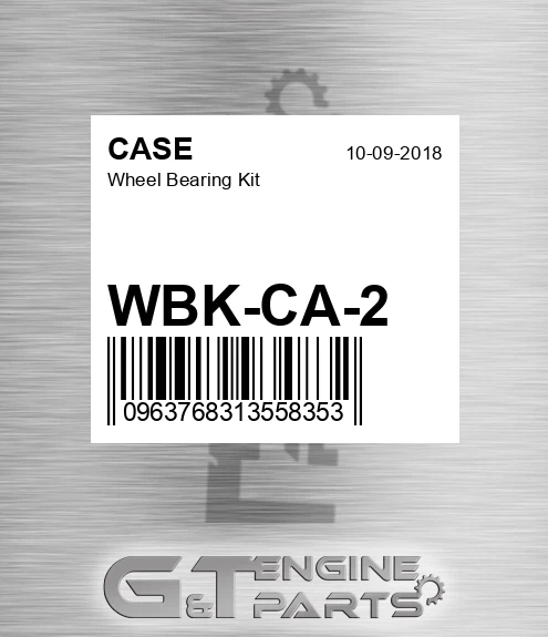 WBK-CA-2 CASE Wheel Bearing Kit