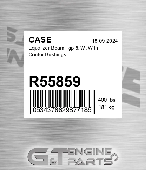 R55859 Equalizer Beam Lgp & Wt With Center Bushings