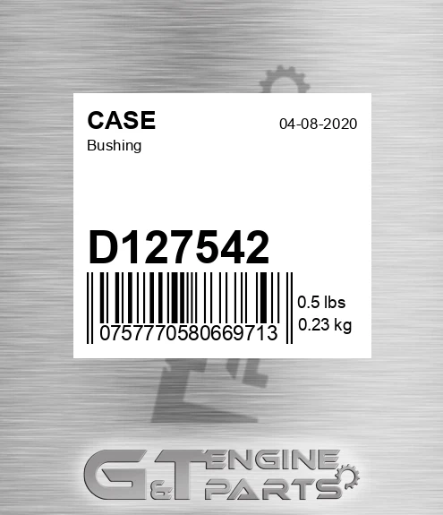 D127542 Bushing for CASE