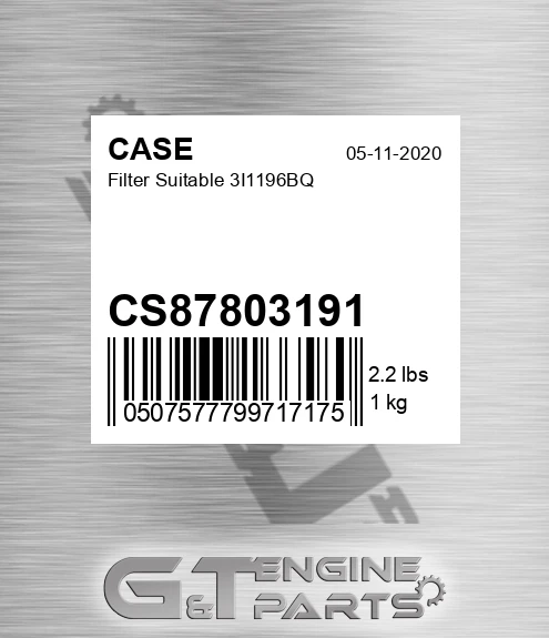 CS87803191 Filter Suitable 3i1196bq