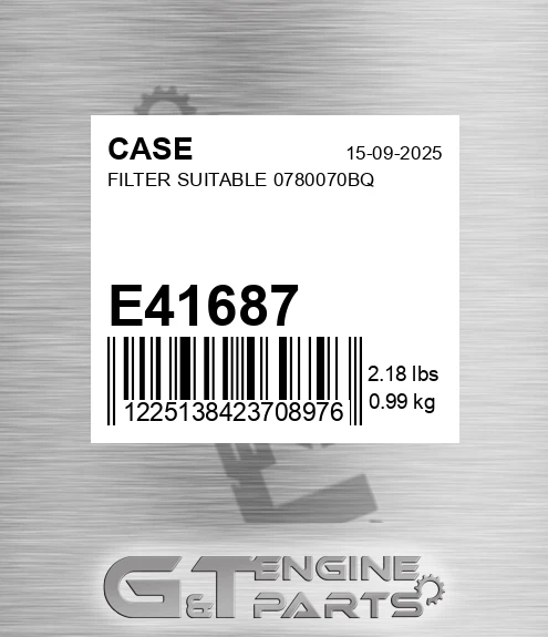E41687 Filter Suitable 0780070bq