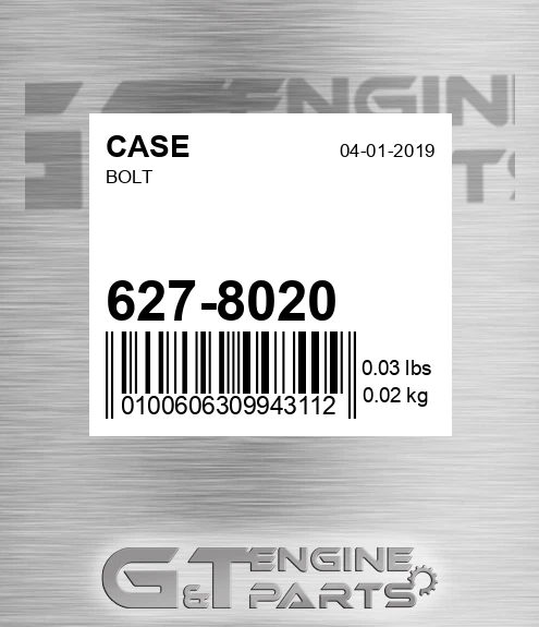 627-8020 Bolt