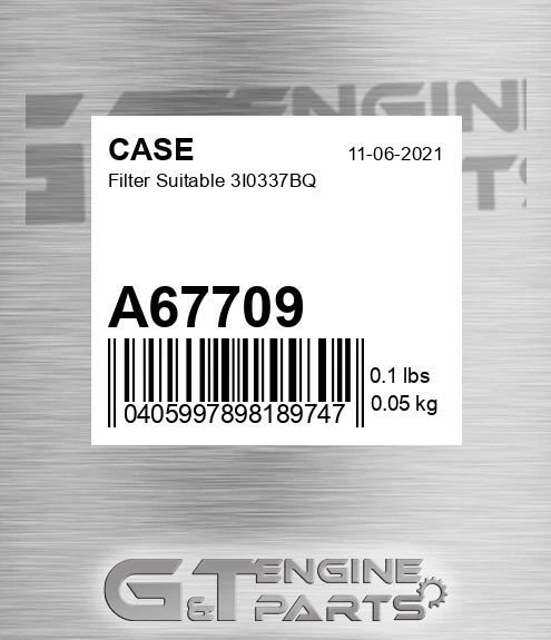 A67709 Filter Suitable 3i0337bq