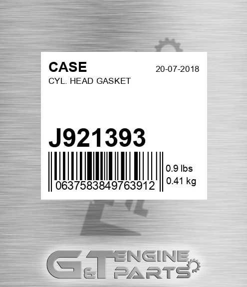 J921393 CASE Cyl. Head Gasket