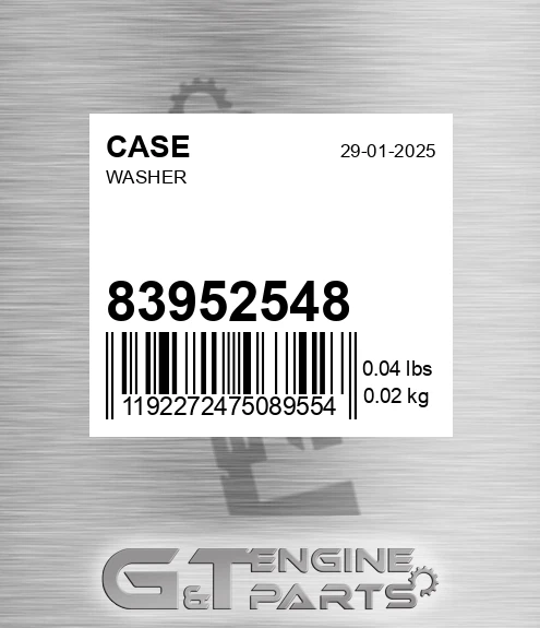 83952548 CASE Washer