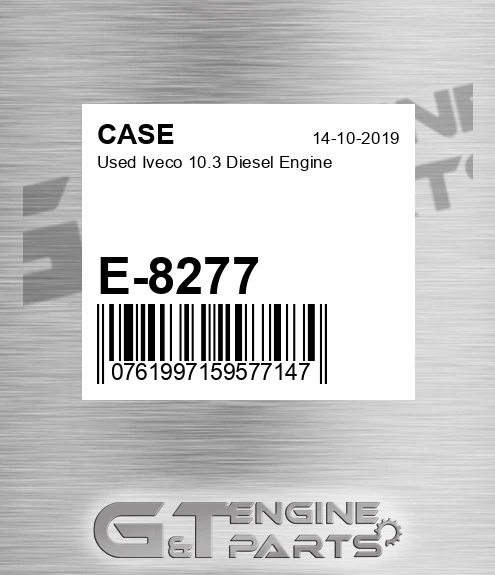 E-8277 Used Iveco 10.3 Diesel Engine
