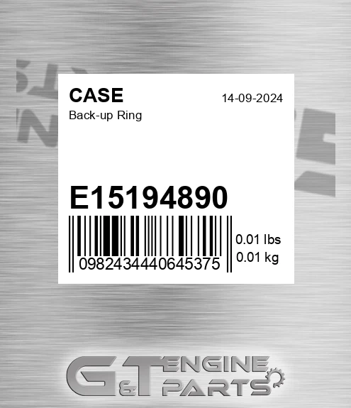 E15194890 CASE Back-up Ring
