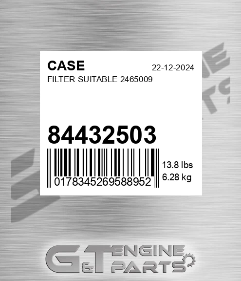 84432503 Filter Suitable 2465009
