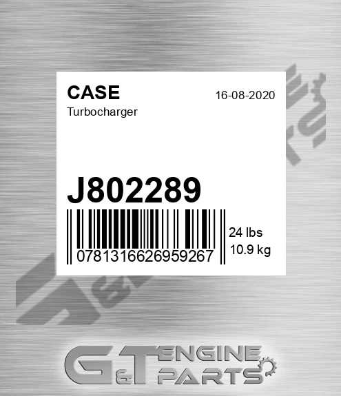 J802289 CASE Turbocharger