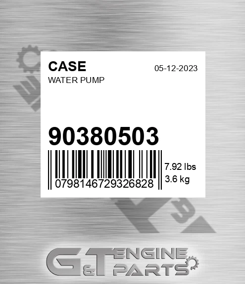 90380503 CASE Water Pump