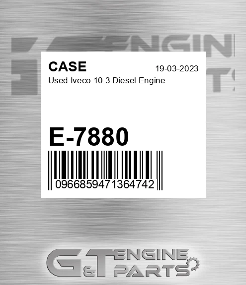 E-7880 CASE Used Iveco 10.3 Diesel Engine