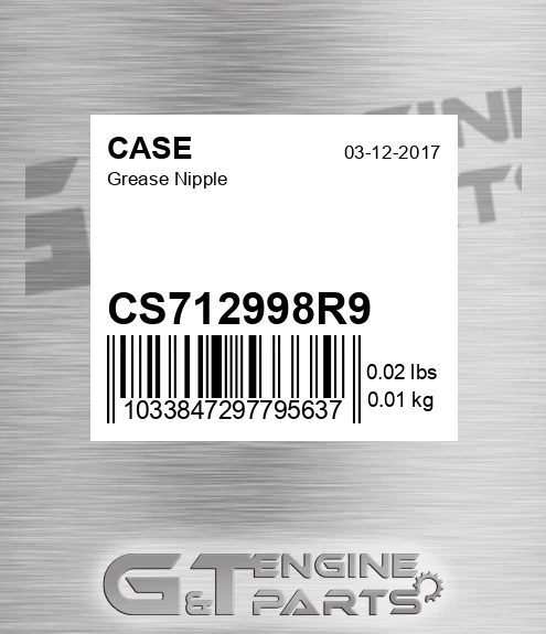 CS712998R9 Grease Nipple