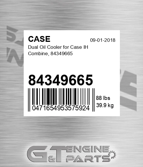 84349665 CASE Dual Oil Cooler For Case Ih Combine,