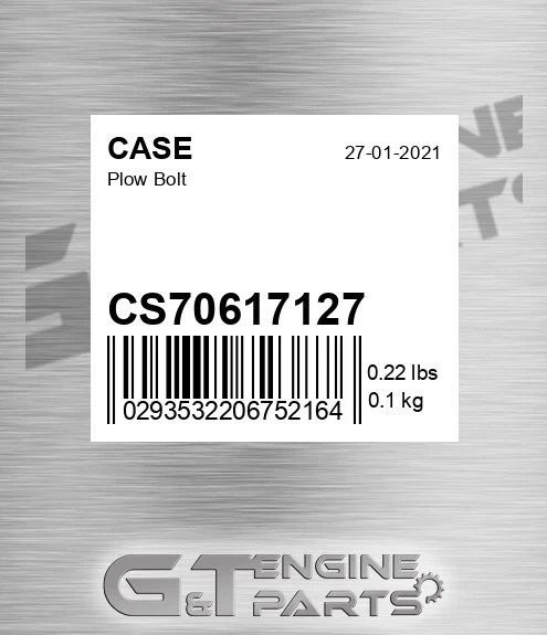 CS70617127 Plow Bolt