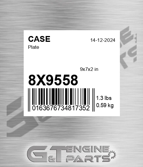 8X9558 CASE Plate