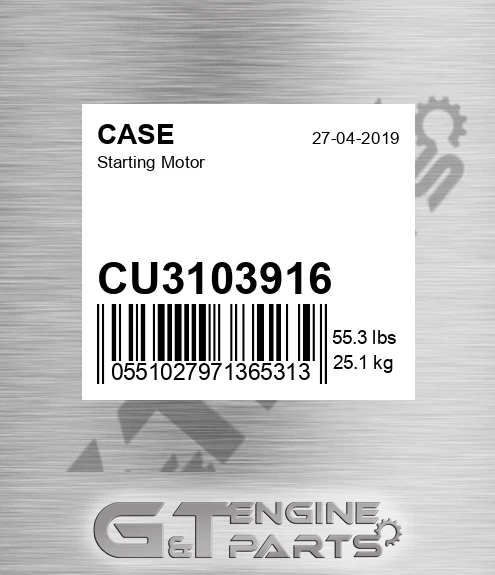 CU3103916 CASE Starting Motor