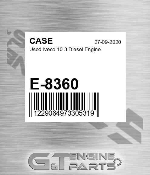 E-8360 Used Iveco 10.3 Diesel Engine
