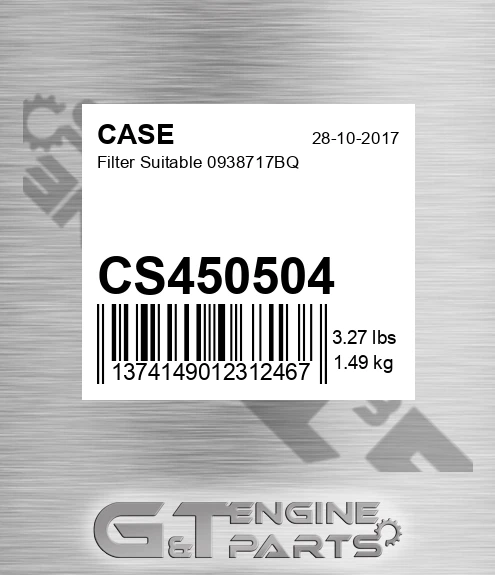CS450504 Filter Suitable 0938717bq